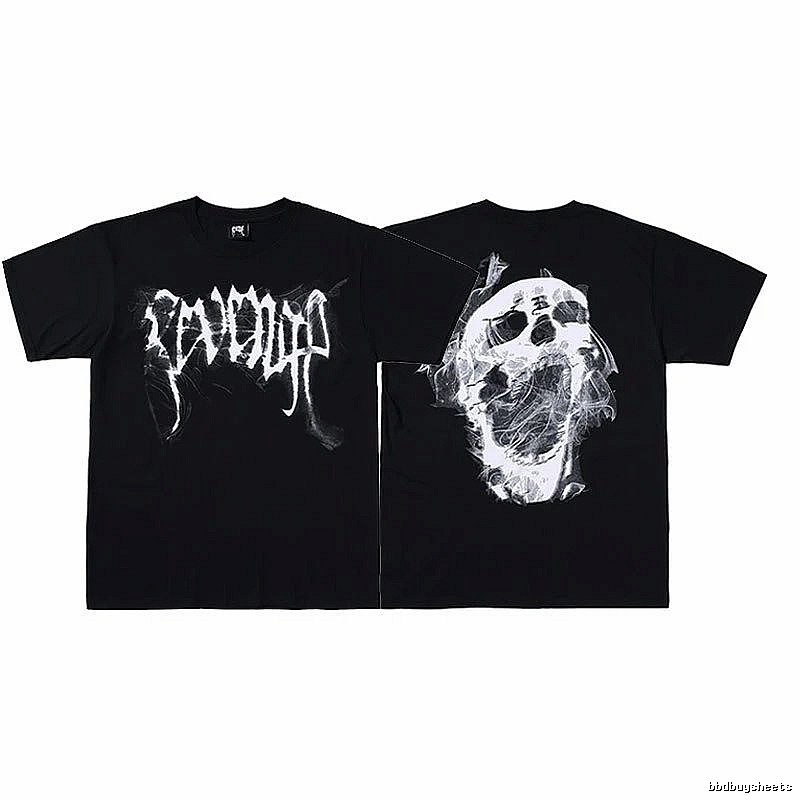 Revenge Black Skull Graphic T-Shirt Weekend Wear