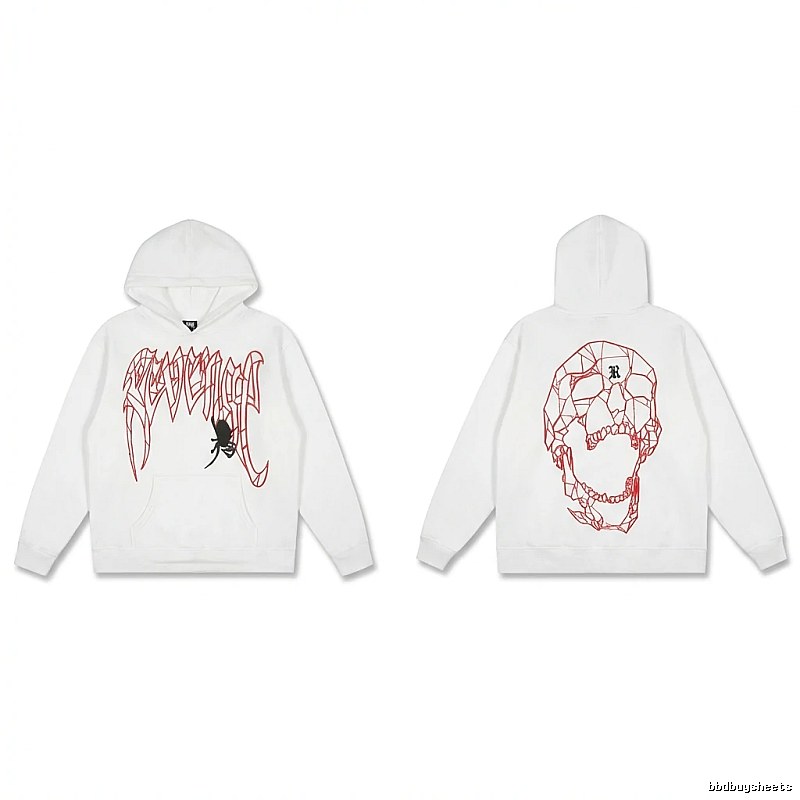 Revenge Skeleton Style White Hoodie