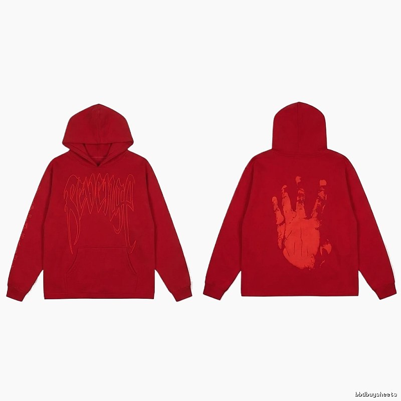 Revenge trendy and cool style red hoodie