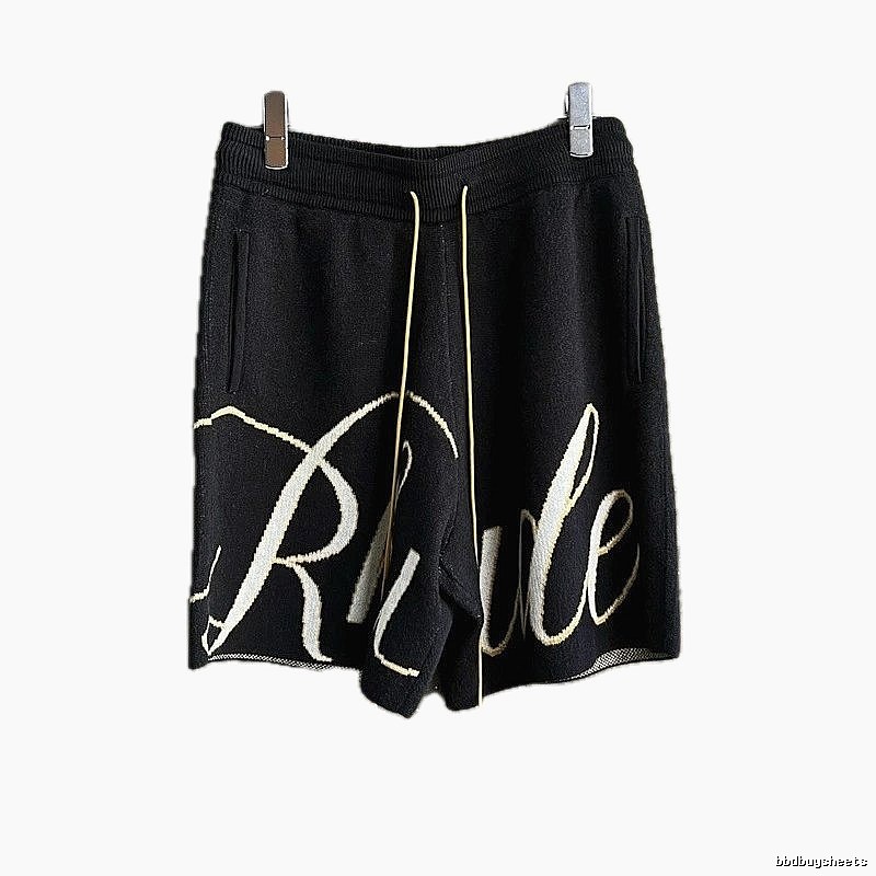 RHUDE Alphabet Wind Black Shorts