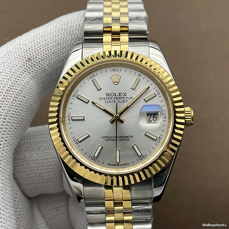 Rolex Watch with Two-tone Datejust-style Bracelet Watch Detail