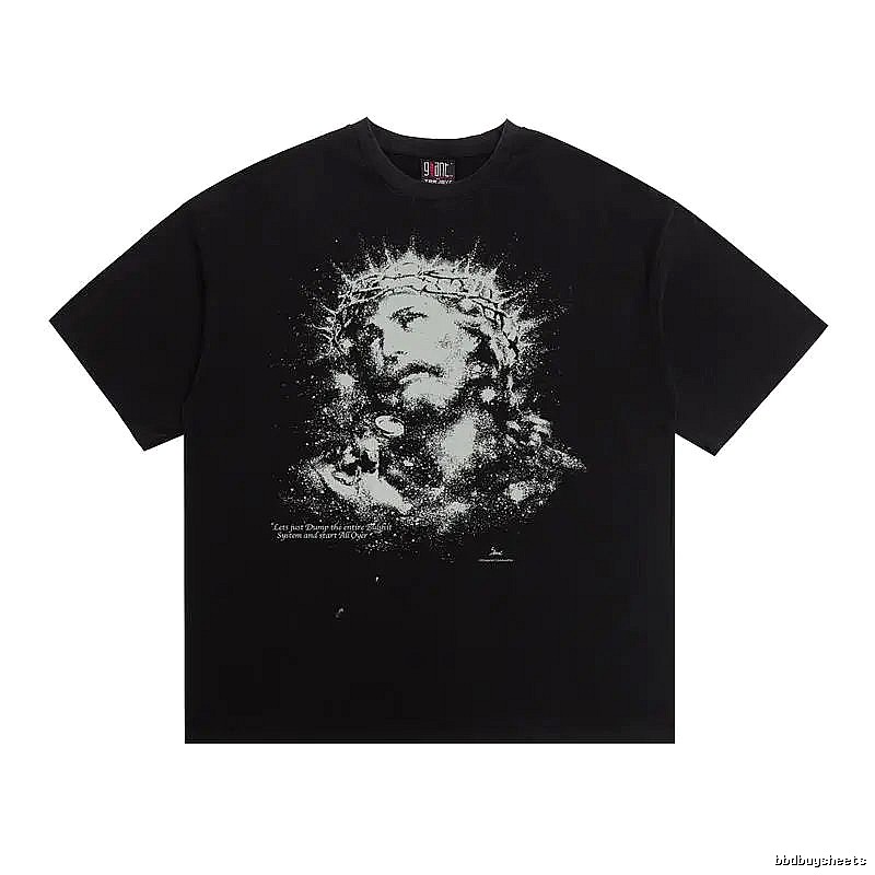 SAINT Jesus with Thorns Vintage Black T-Shirt