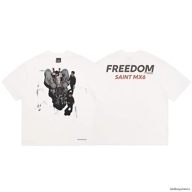 SAINT MX6 Streetwear Printed White T-Shirt