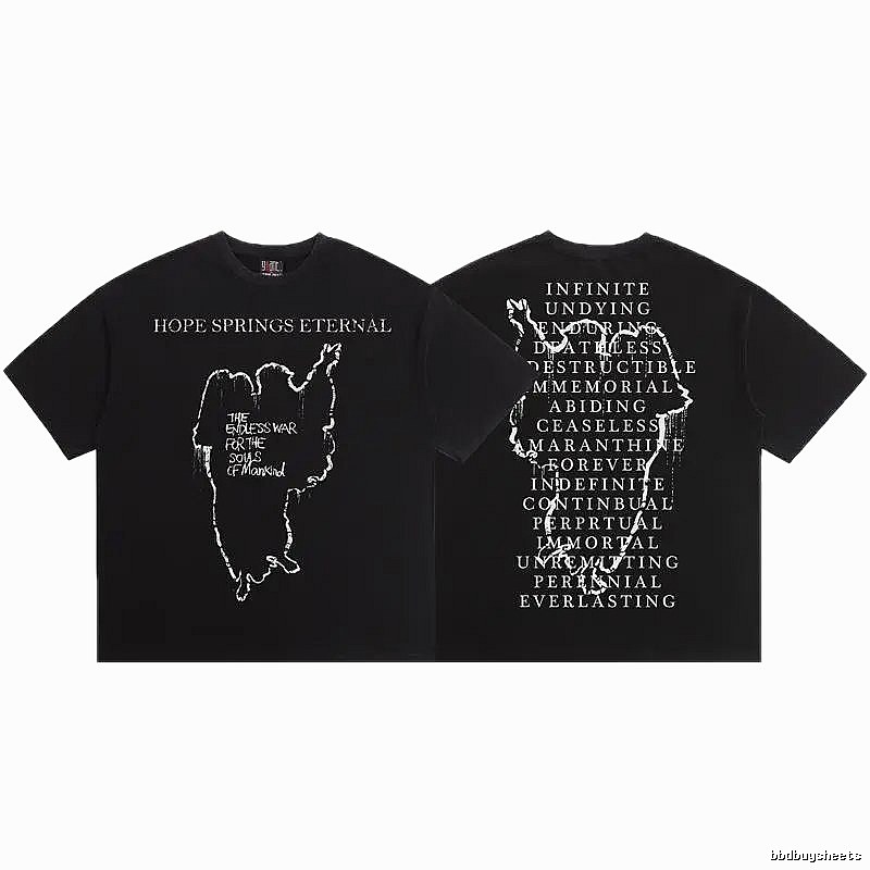 SAINT Skull Print Street Style Black T-Shirt