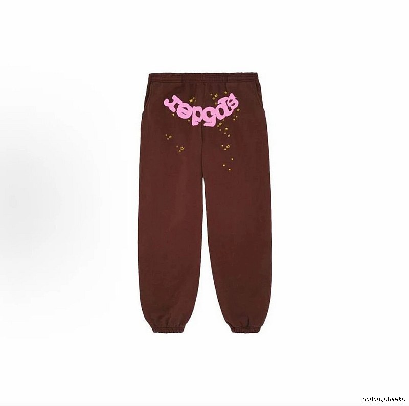 Sp5der Brown Graphic Sweatpants Lifestyle Edit
