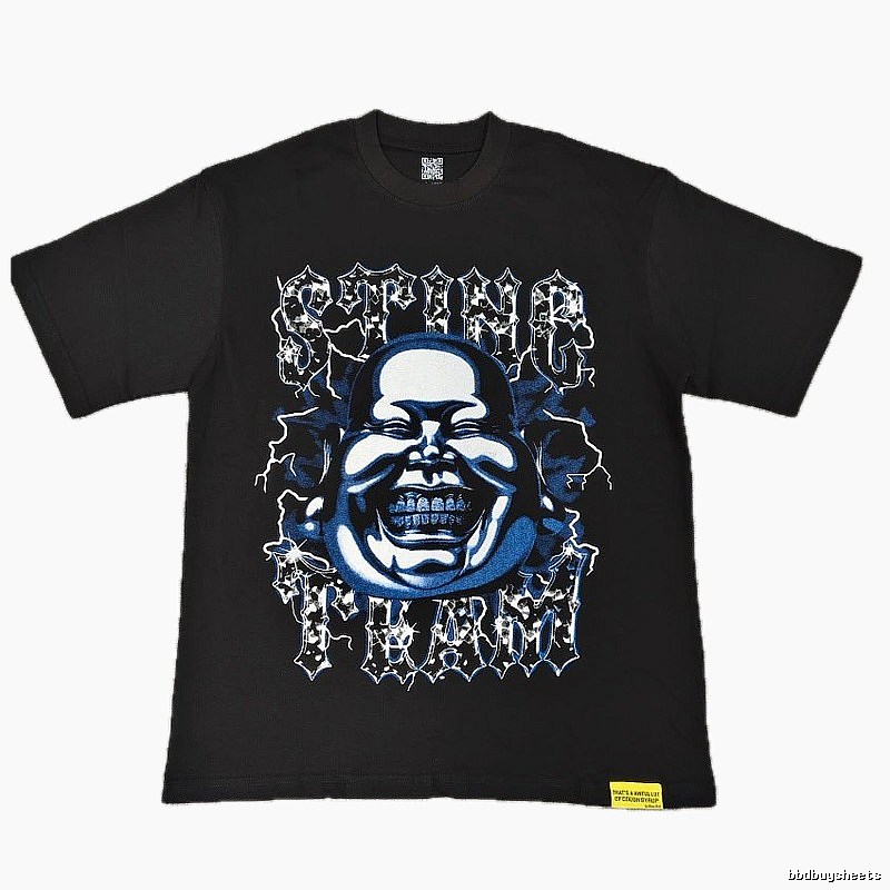 STING TEAM Gothic Print Black Short-sleeve T-shirt