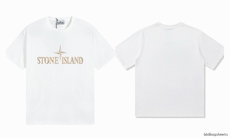Stone Island Classic Street Style White Short Sleeve T-Shirt