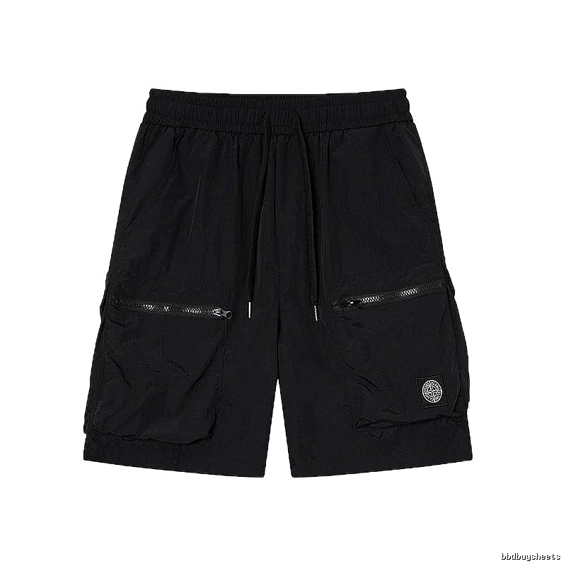 Stone Island Technical Workwear Style Black Shorts