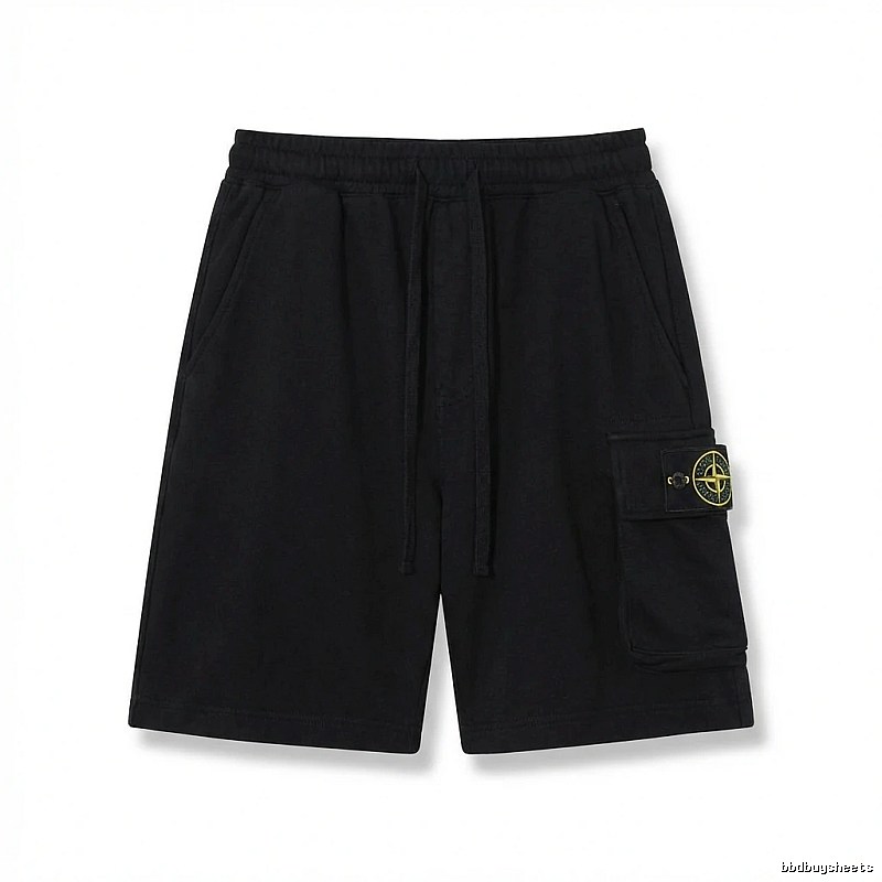 Stone Island work - style black shorts