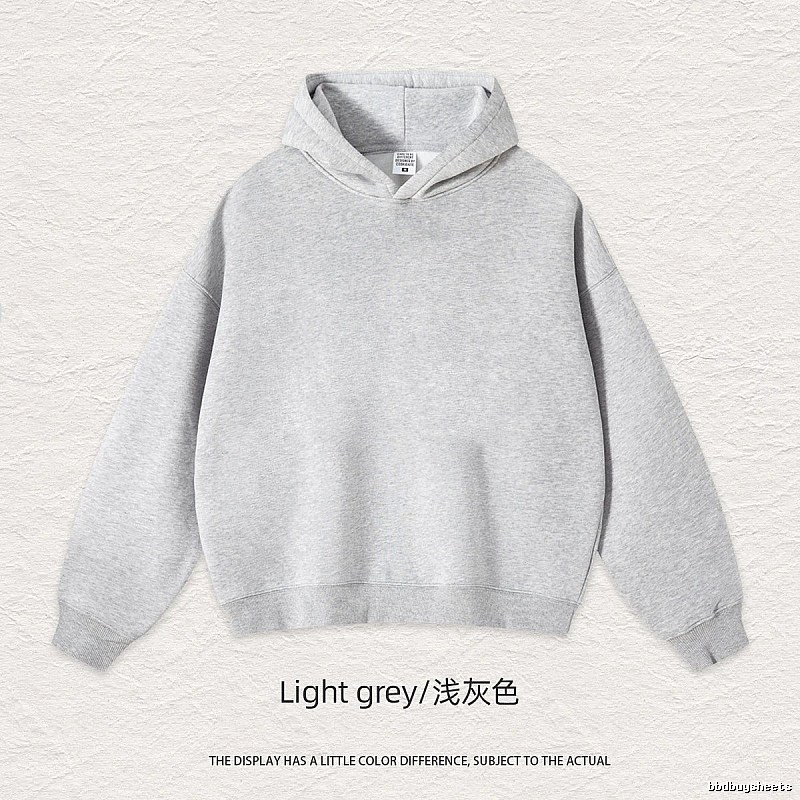 Streetwear Blank pullover hoodie Black Minimal A with Logo Accent