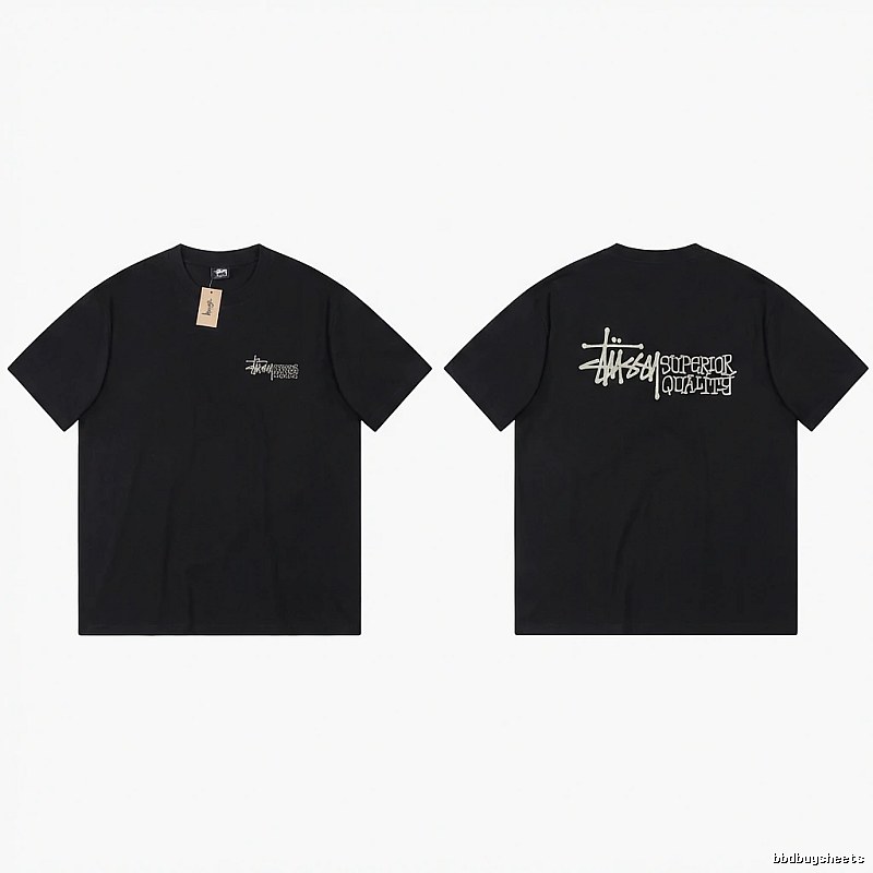 Stussy basic simple style black T-shirt