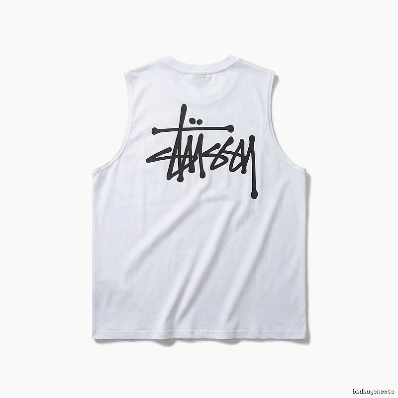 Stussy basic simple white vest
