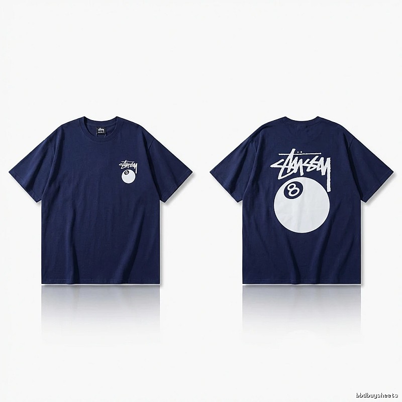 Stussy Billiards Element Minimalist Style T-shirt