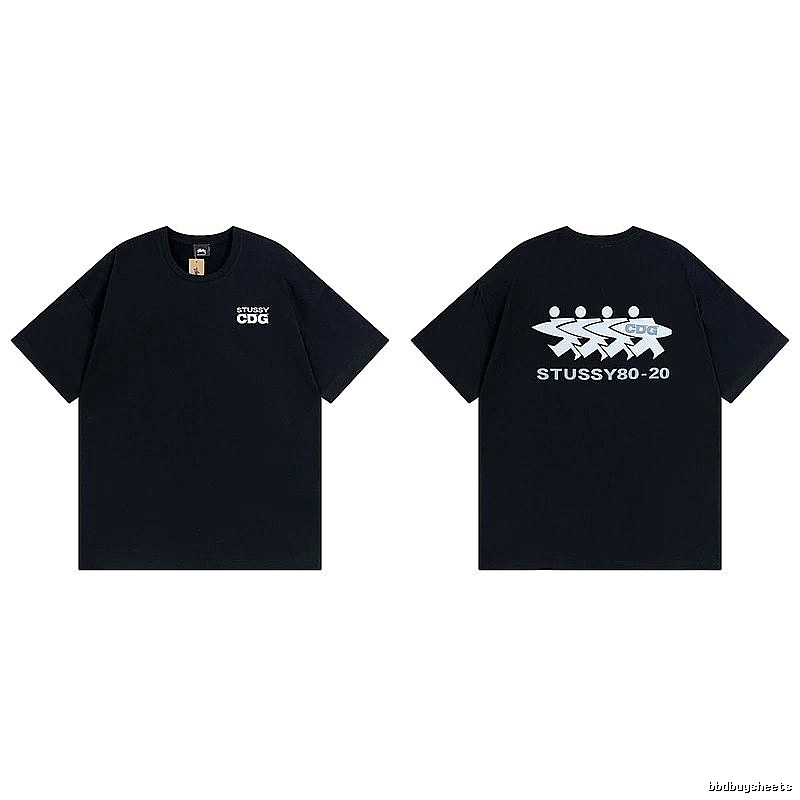 Stussy Black Spider Graphic T-Shirt Modern Fit Logo