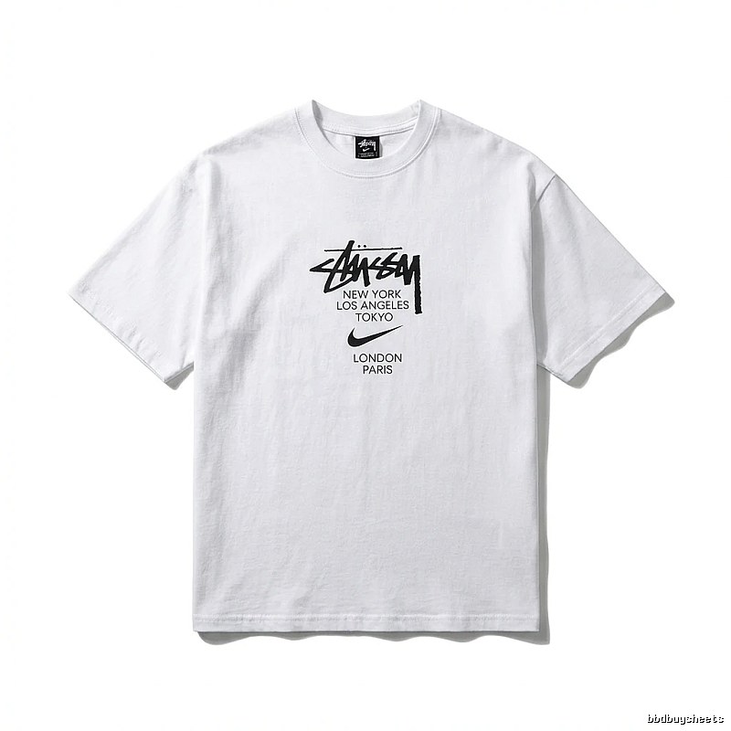 Stussy Co-branded Simple Style White T-shirt