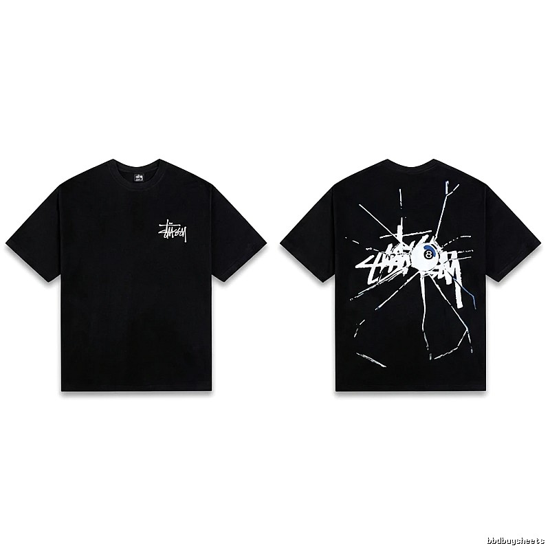Stussy dark ripped style short-sleeve shirt