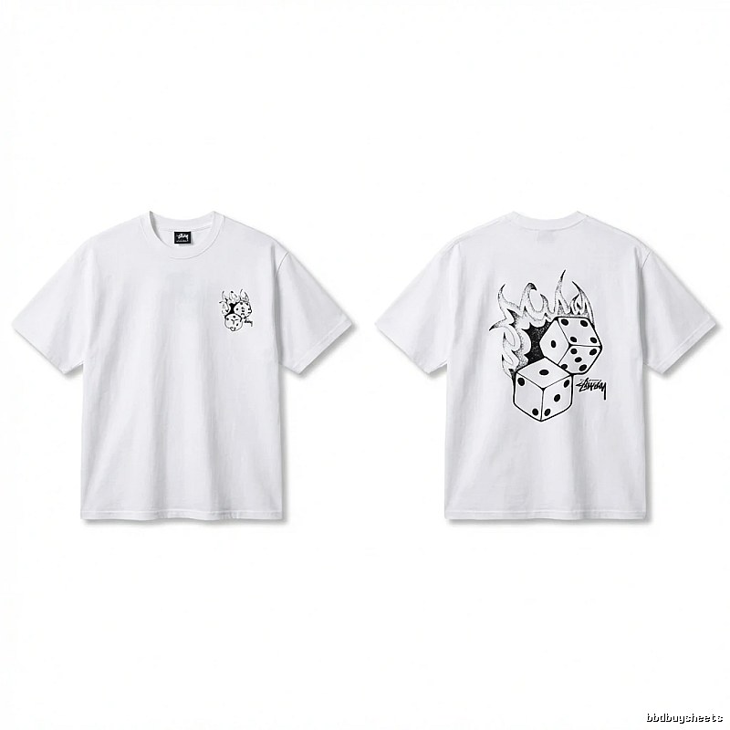 Stussy Dice Print Style White T-shirt