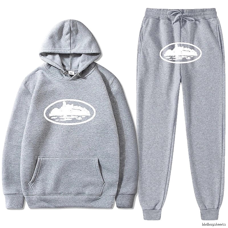 Stussy Light Gray Tracksuit Set Layered Outfit Logo