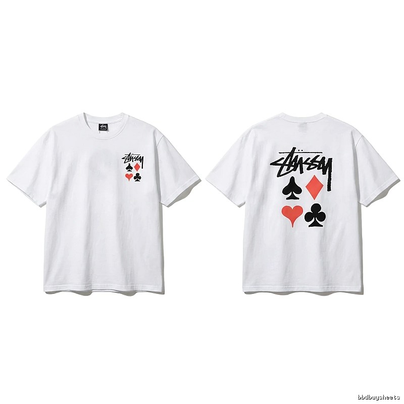 Stussy Playing Card Style White T-Shirt