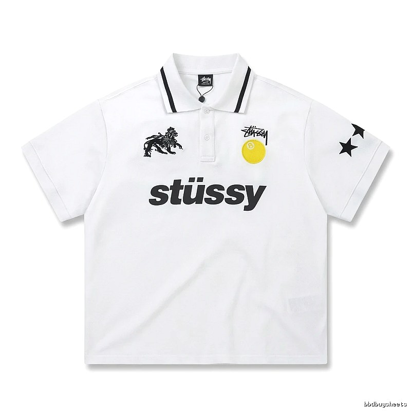 Stussy printed casual white shirt