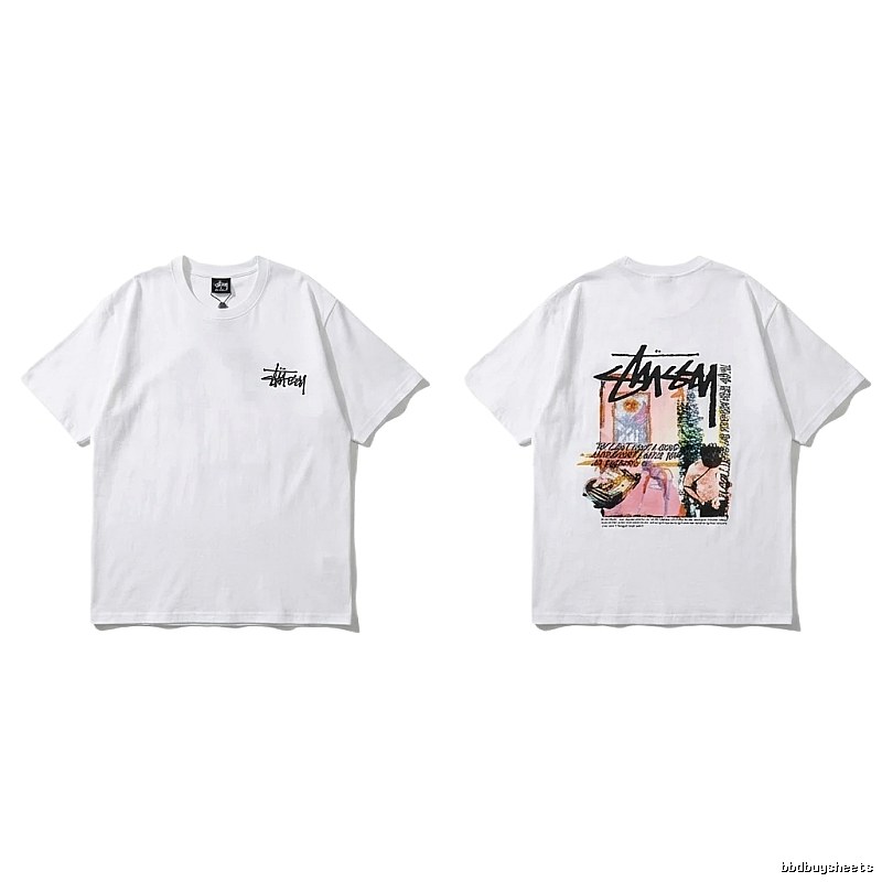 Stussy - printed casual white T - shirt