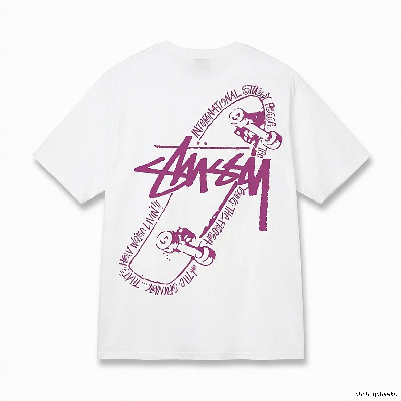 Stussy skateboarding style white T-shirt