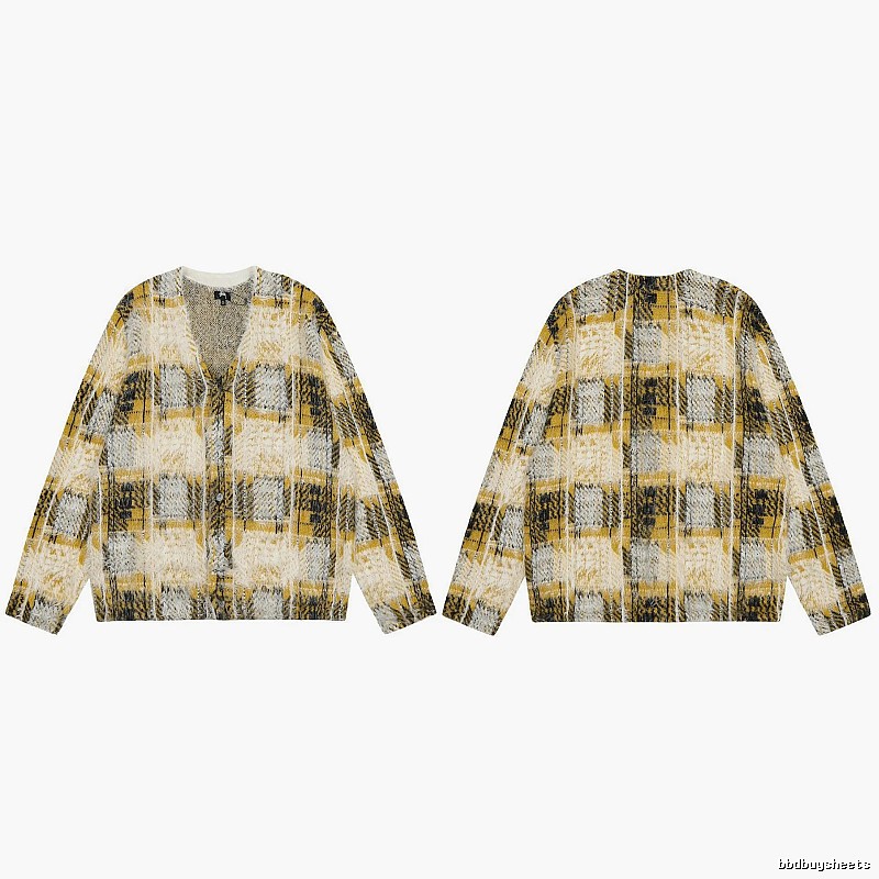 Stussy Yellow Swirl Graphic SweatShirt Warm Weather