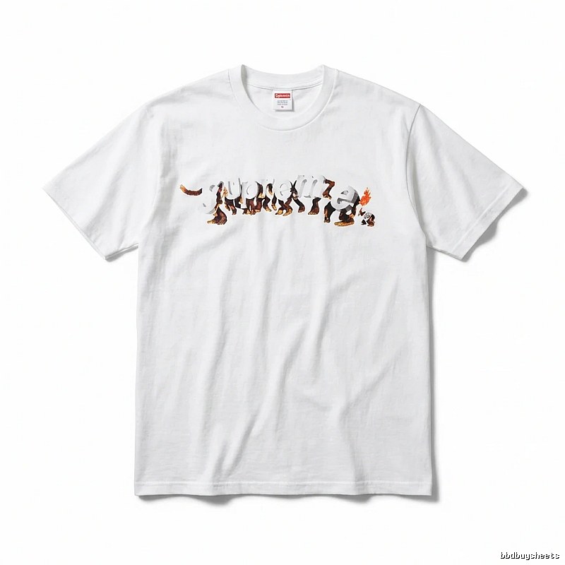 Supreme Animal Print Simple White T-shirt