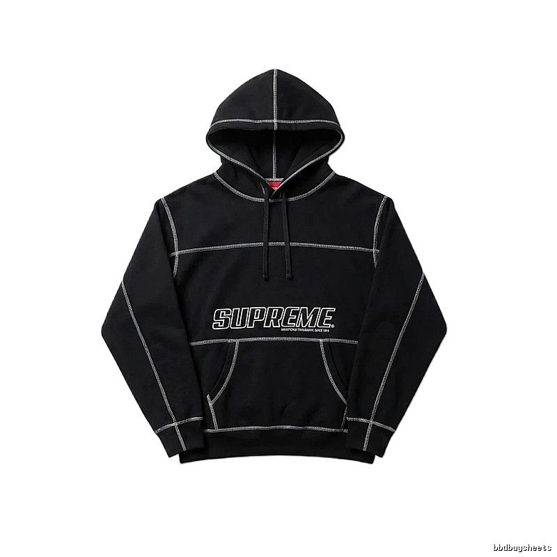 Supreme basic street style black sweatshirt