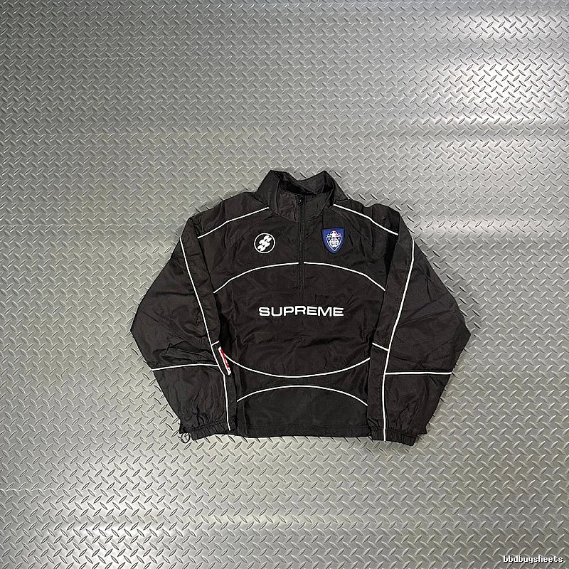 Supreme Black Piped Half-Zip Track Jacket