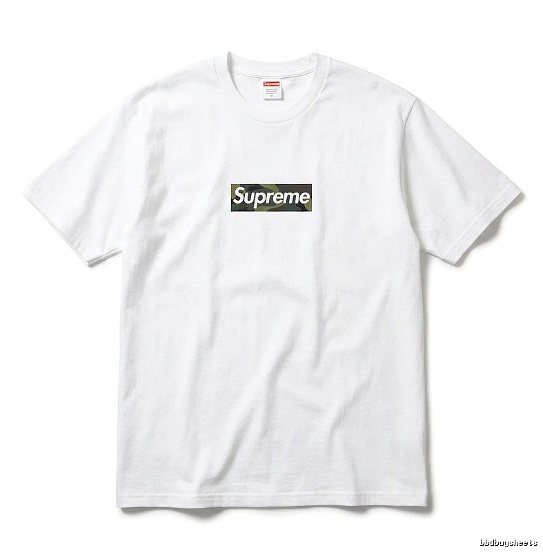 Supreme camouflage style white T-shirt