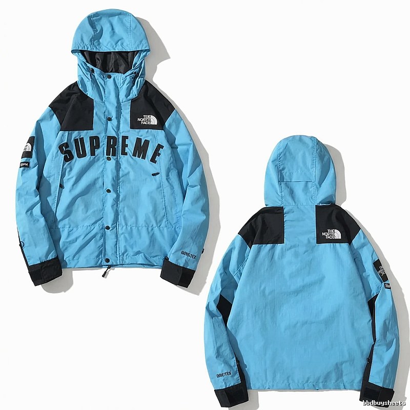 Supreme co-branded outdoor-style blue coat