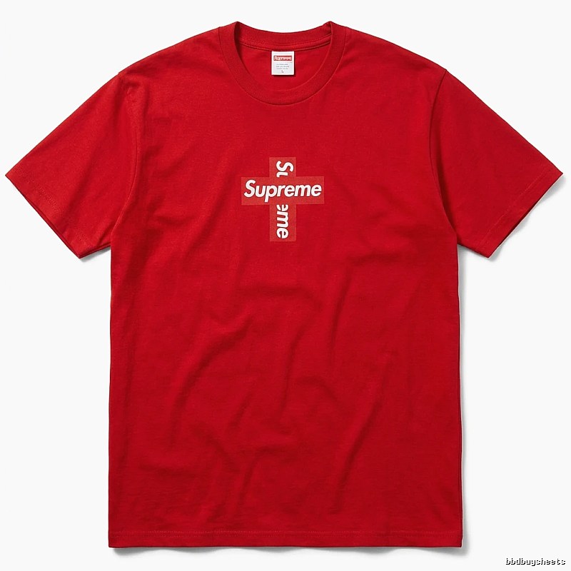 Supreme Cross Simple Style Red Clothes