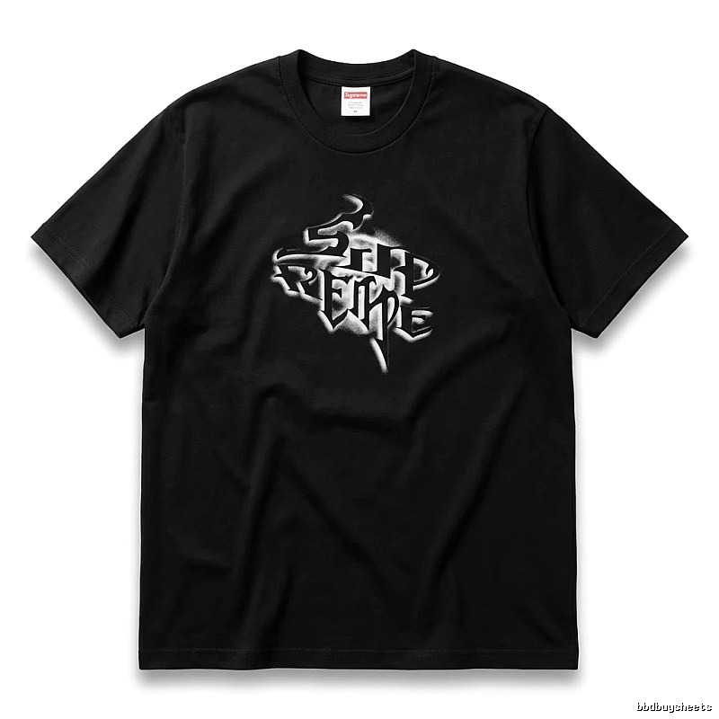 Supreme Flame Wind Black T - Shirt