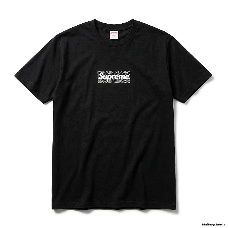 Supreme - printed trendy black T - shirt