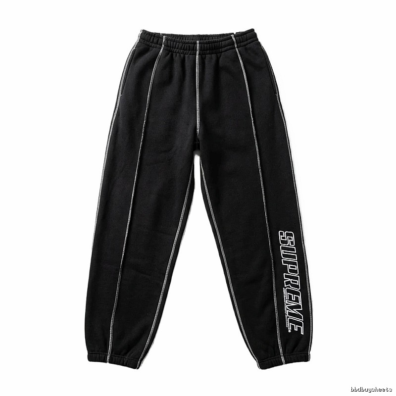 Supreme Side Lettering Black Sweatpants