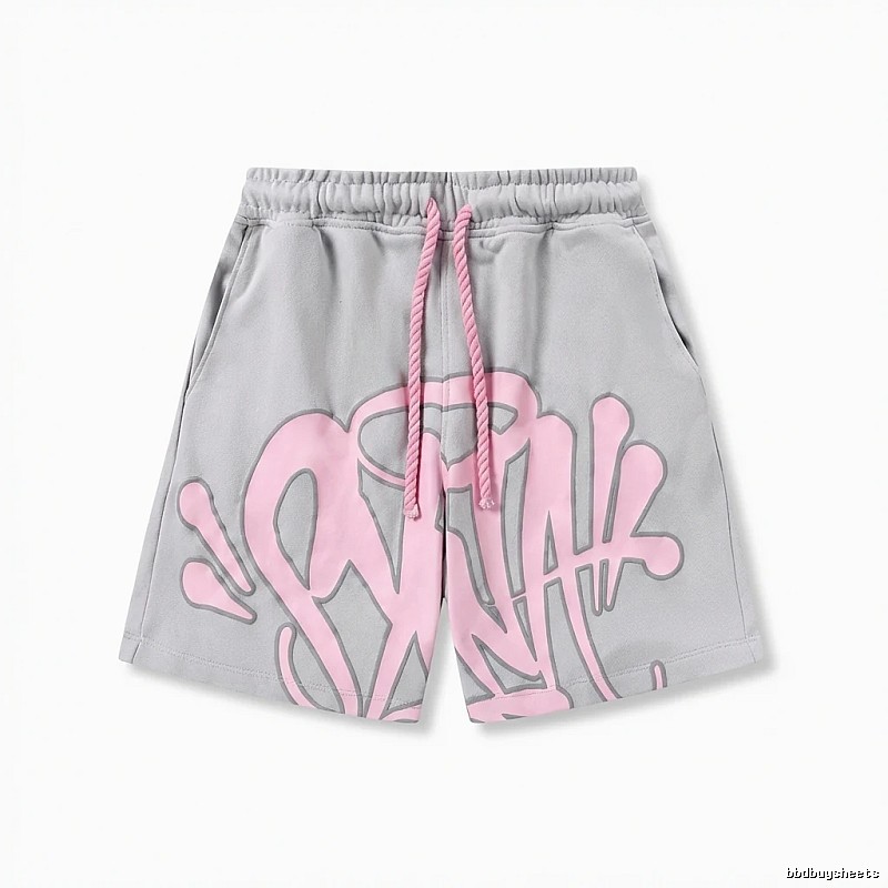 SynaWorld Graffiti-style Gray Shorts