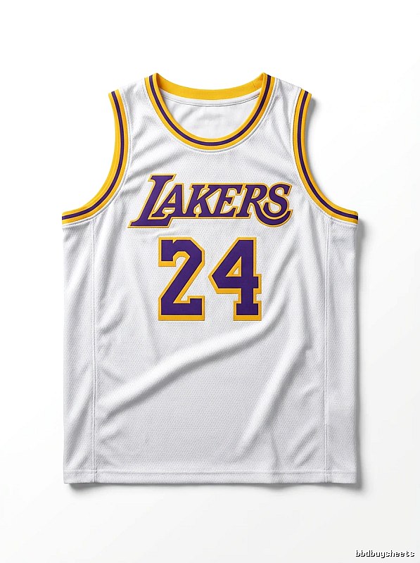 The No. 24 white jersey of the Kobe Lakers.