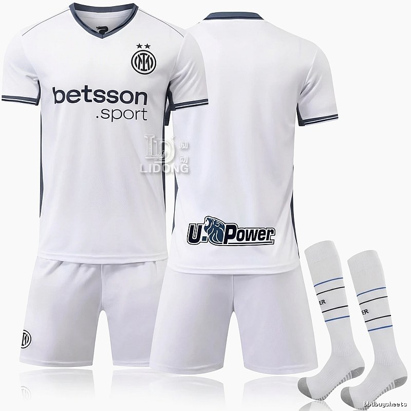 The simple-style white jersey of Internazionale Milano.
