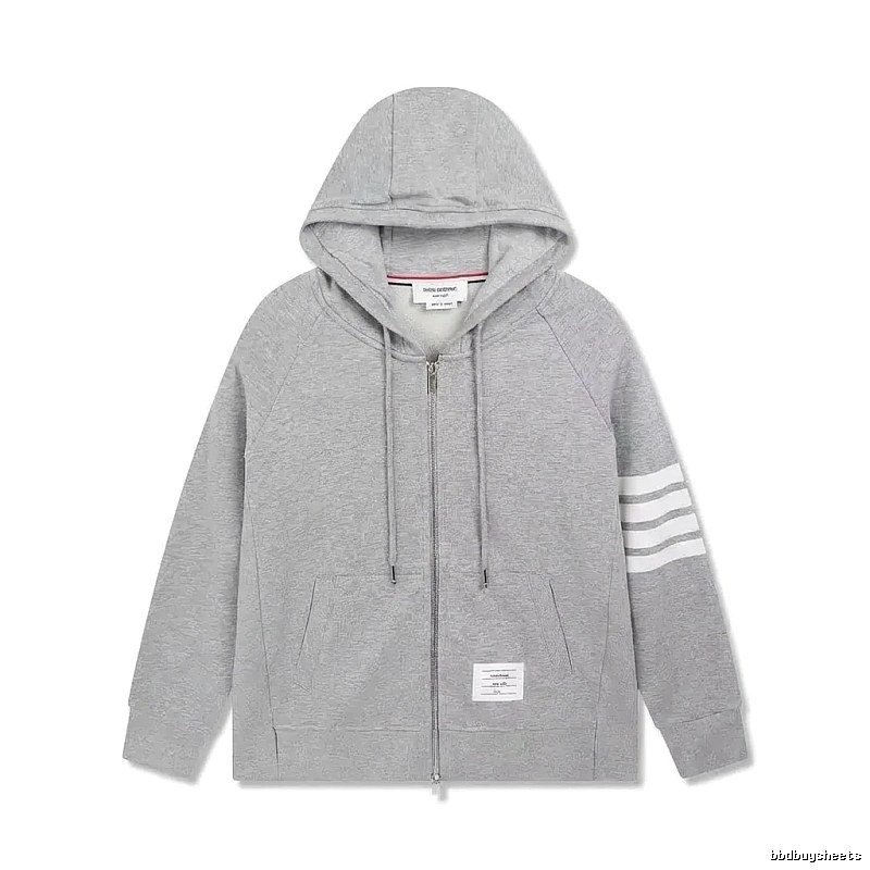 Thom Browne's classic grey hoodie