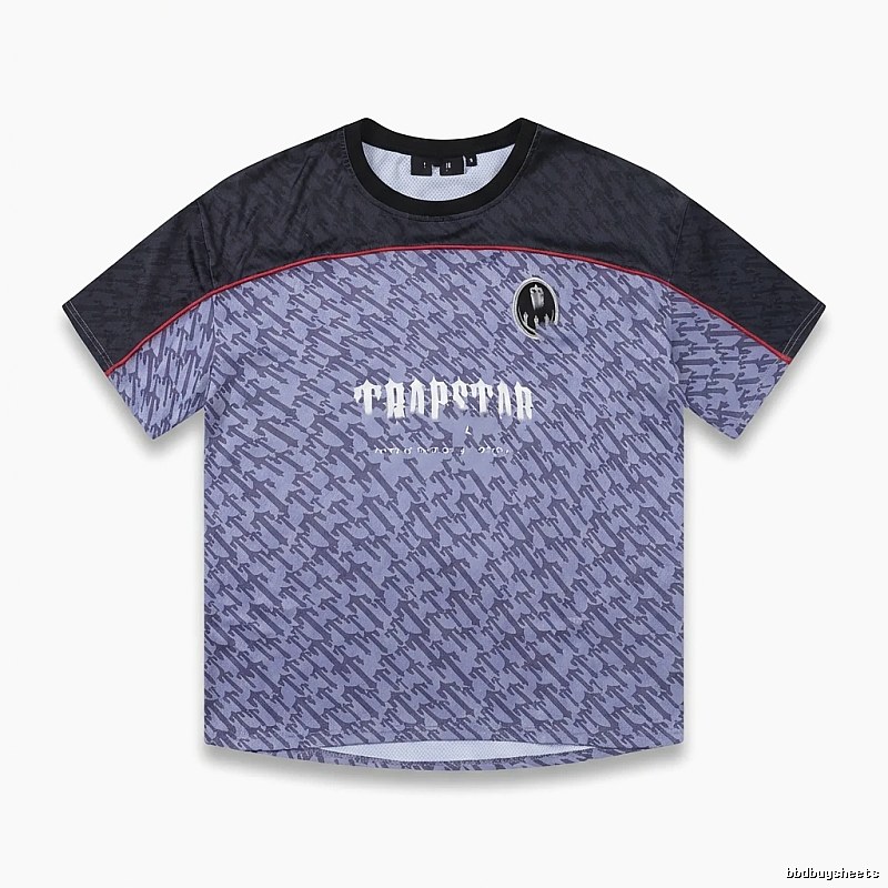 Trapstar Dark Purple and Black Short-sleeve