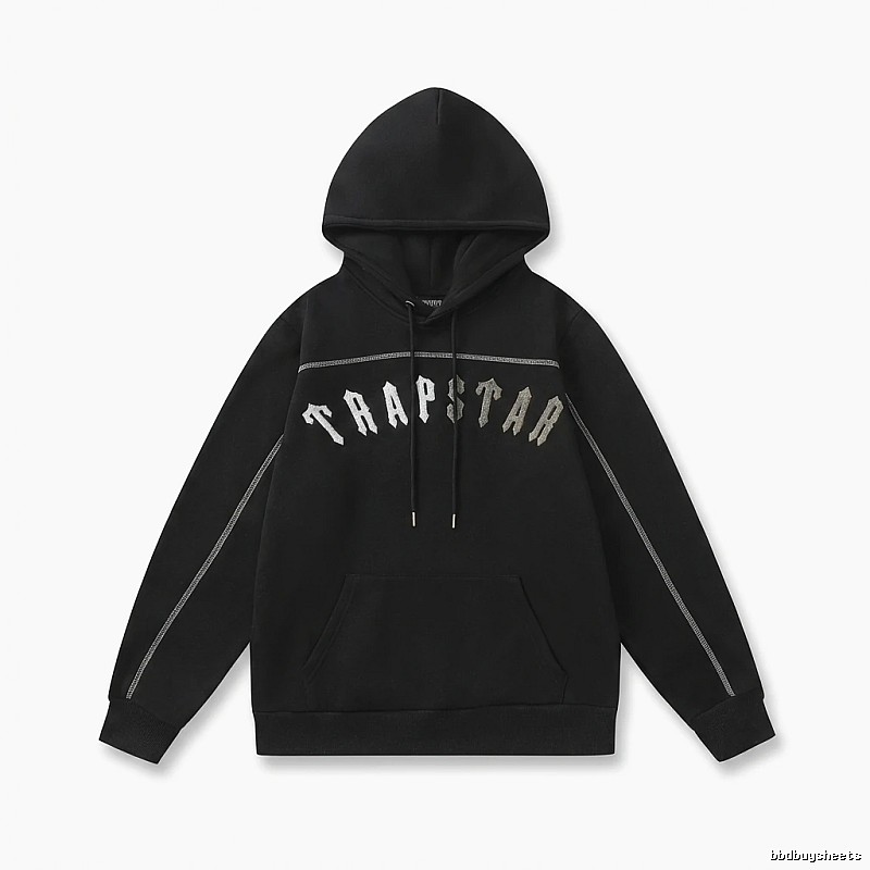 Trapstar Letter Black Tide Hoodie