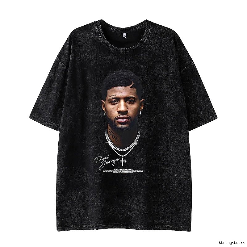 Tupac Logo Detail Portrait graphic T-shirt Black Tupac Collage with Relaxed Feel