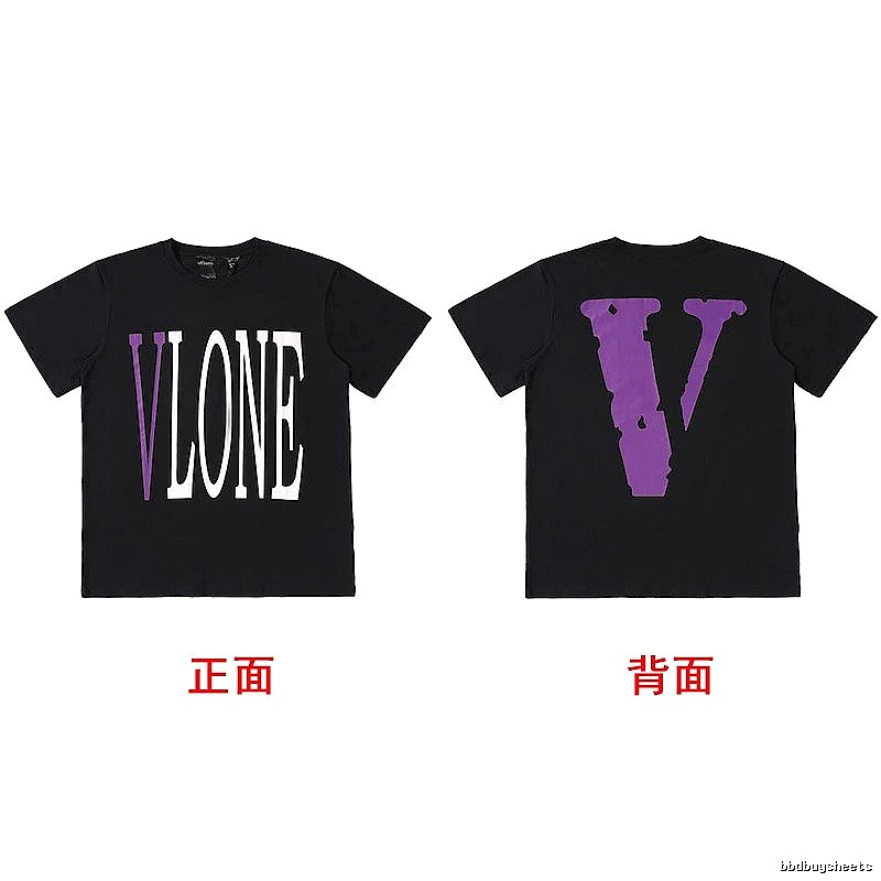 Vlone Classic Logo T-shirt Black Purple Vlone for Daily Styling