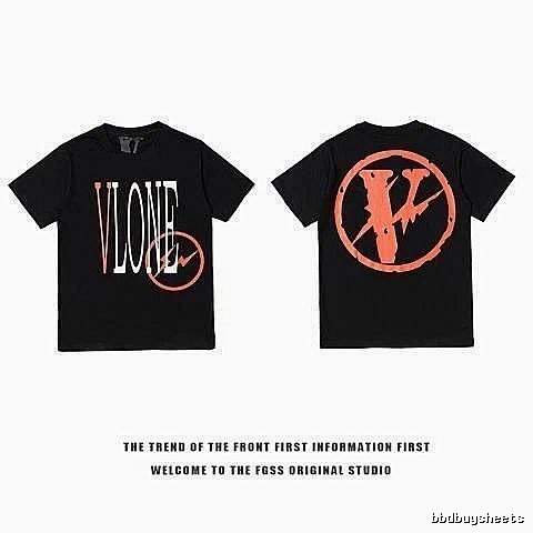 Vlone Monogram Logo T-shirt Black Purple Vlone for Casual Outfits