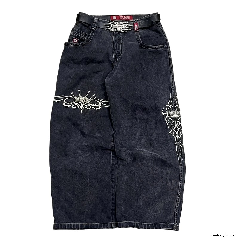Y2K Crown Black Denim